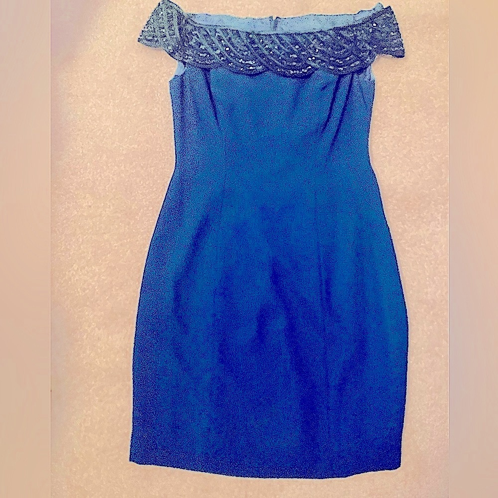 Off Shoulder Emerald Green Petite Dress